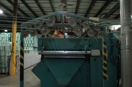 Rope-forming machinery at the Polysteel plant