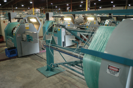 Twisting and combining line at Polysteel