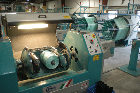 Rope production machinery at Polysteel