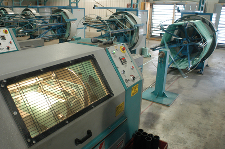 Strand-forming equipment at the Polysteel plant